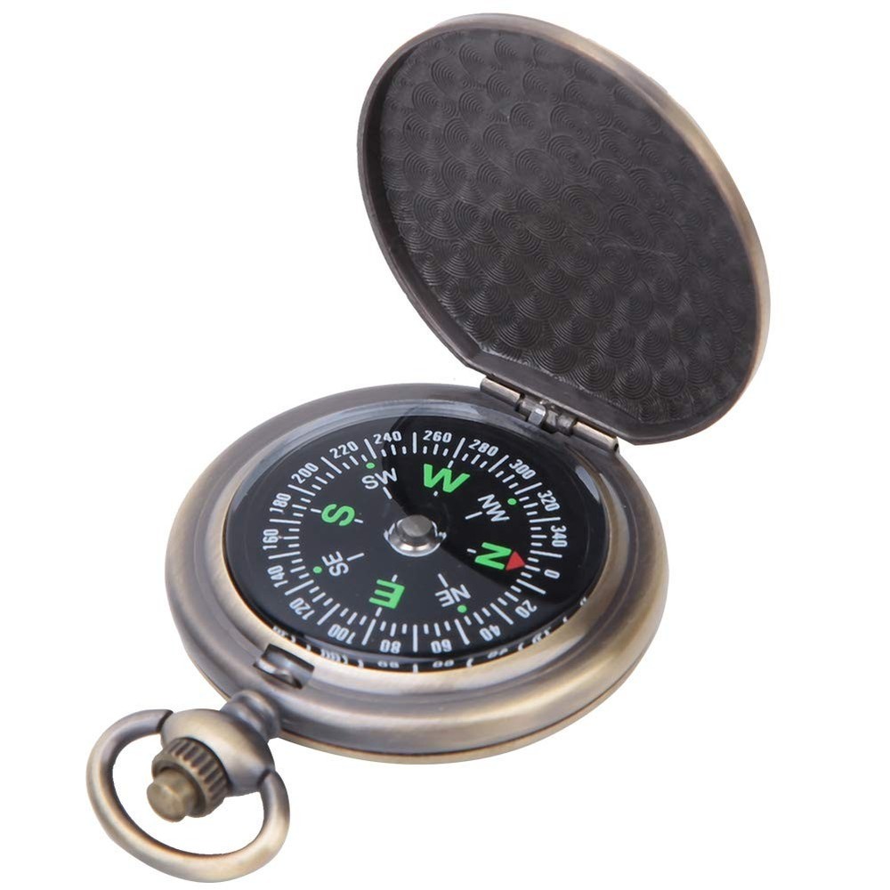 Pocket Compass, Style Vintage Compass, Alloy Camping Survival Compasses for H…