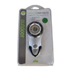 Hiking Companion Outdoor Compass Clock with Stopwatch & Alarm, Flashlight 63-313