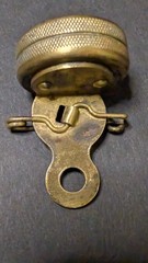 Vintage Marbles Compass, White Face Gladstone MI. Pin Back Brass, Hunting Hiking
