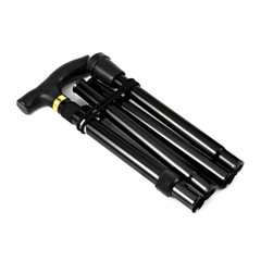 Aluminium Alloy Folding Cane Portable Hand Walking Stick Trekking Hiking B2V4