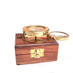 SUGRA ART Personalized Compass with Magnifier, Multifunctional Custom Compass