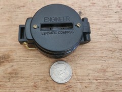 Engineer Lensatic Directional Compass Tested Works Plastic Taiwan C.C. Camping