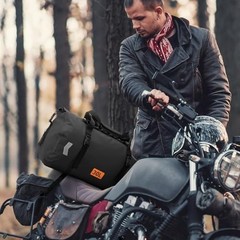 Black Roll-Top Motorcycle Dry Bag with Air 30L – Waterproof – Black
