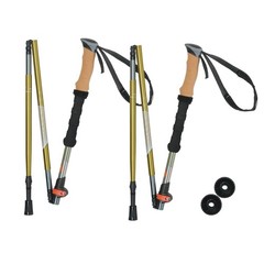 Aluminum Folding Quick Lock Trekking Poles with Cork Grip, 2 Count