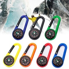 Mini Carabiner Compass Keychain for Camping Hiking Backpack Survival Tool