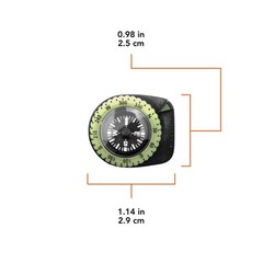 Military Grade Clip-On Wrist Compass | Glow in Dark Bezel | Survival Evasion Too