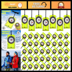 Acrylic Orienteering Compass for Hiking, Backpacking & Map Reading – Outdoor Nav