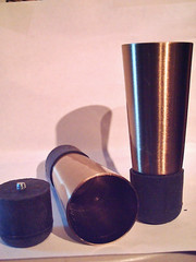 walking stick tip BRASS with extra rubber bottom made for larger stick or staff