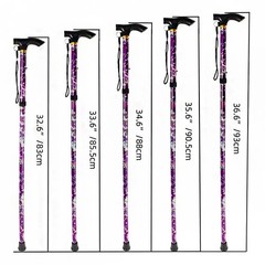 Foldable Walking Stick Cane – Adjustable Telescopic Hiking Stick 93cm