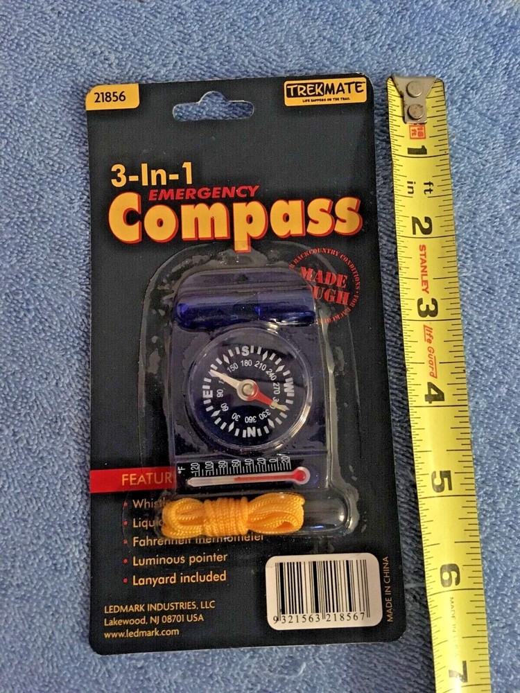 NEW TREKMATE 3 IN 1 EMERGENCY COMPASS 21856