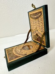 RARE Vintage Antique Solar Calendar Pocket Compass : Villa Alcor Made In Spain