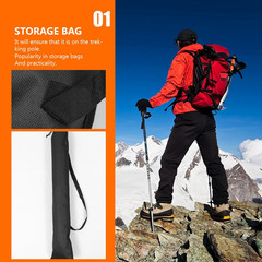 Foldable Trekking Poles Carry Bag – Hiking Stick Storage Backpack