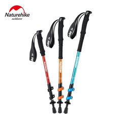 Outdoor Walking Stick Aluminum Alloy Alpenstock Telescopic Hiking Trekking Pole
