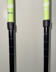 Komperdell AntiShock Ice Trekking Poles Lime Green Silver Adjustable For Women