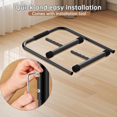 Adjustable Handle Bar for Walking Pad – 19.7″ Wide, Phone Holder, Non-Slip Feet,