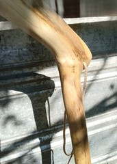 Handmade Rustic Crooked Walking Stick Feathered Staff