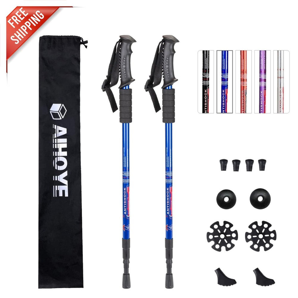 Hiking Poles – Collapsible & Lightweight with Comfort Grip (25-52 Inch)