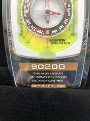 BRUNTON Classic Compass 9020G Optic Green Baseplate Map Compass with tool-free