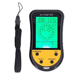 Digital Altimeter Barometer Thermometer 8-in-1 Backlit LCD for Hiking Camping