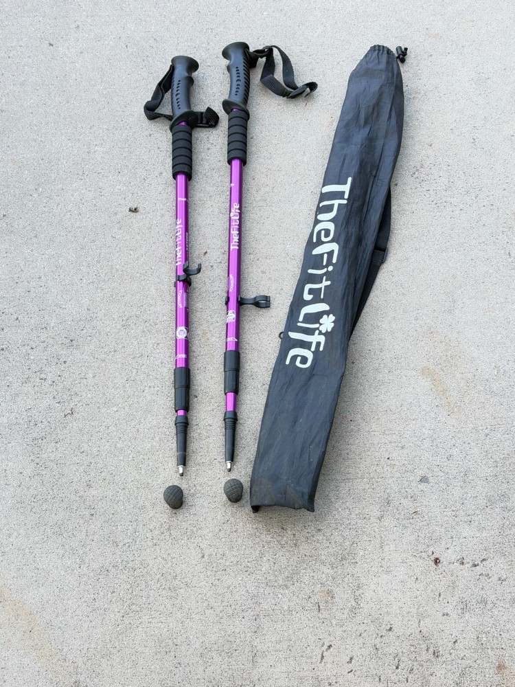 Set of The-Fitlife Antishock duralumin Trekking Poles 90-130CM W/Bag .. 10O