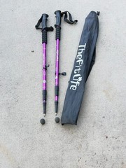 Set of The-Fitlife Antishock duralumin Trekking Poles 90-130CM W/Bag .. 10O