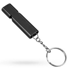 Outdoor Survival Whistle Aluminum Alloy Metal Double-hole High-frequency Tweeter