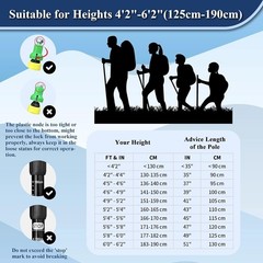 Nordic Walking Trekking Poles – 2 Sticks with Anti-Shock and Quick Lock System,
