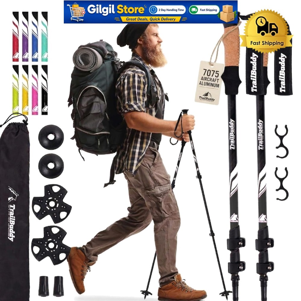 Versatile Collapsible Trekking Poles – Lightweight Aluminum for Travel & Hiking
