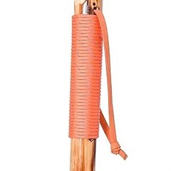 3 Pieces Detachable Fir Wood Walking Stick Wolf Carving with a Compass(Nature