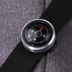 For 25MM Watch Wrist Band Strap Compass Outdoor Waterproof Survival Gadget