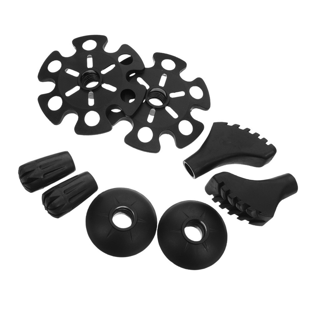 8 Sets Hiking Stick Cap Trekking Pole Accessories Non Slip Cane Tips