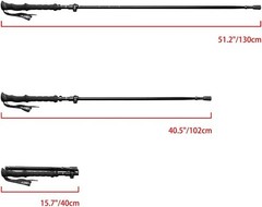 Travel Folding Trekking Hiking Pole with Carrying Case,Collapsible Cane Adjus…