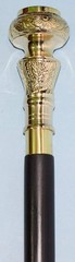 Vintage Brass Handle Cane campass: Hardwood Walking Stick, Cosplay Prop