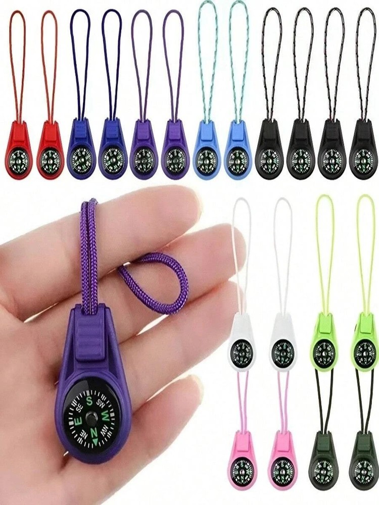 4pc Pcs Mini Compass Keychain Multi-Color Outdoor Hiking Pocket Compass for Kids