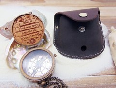 Personalized Compass, Graduation, Anniversary, Baptism, Holly Communion Gift