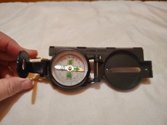 Survival/Tactical Compass Green Plastic Camping Hiking