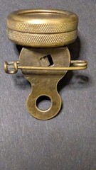 Vintage Marbles Compass, White Face Gladstone MI. Pin Back Brass, Hunting Hiking
