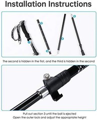 Trekking Poles Collapsible Hiking Poles – Lightweight Aircraft-Grade Aluminum…