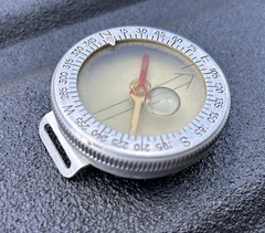 Vintage Silva Globe Trotter Aluminum Wrist Compass, 62, Patent 2136970, Sweden