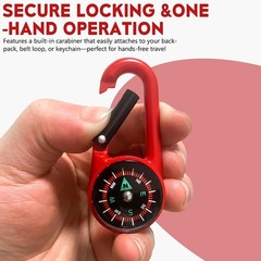 Lightweight Keychain Compass for Camping and Fishing, Portable Navigation Tool