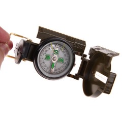 Brujula de Bolsillo Estilo Militar para Camping Equipo de Supervivencia Compass