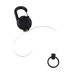 60cm Retractable Keychain with Spring Hook for Secure Attachment