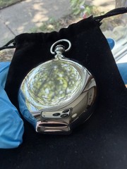 Dalvey Scotland Classic Voyager Pocket Compass Polished Silver Tone SS Hunter