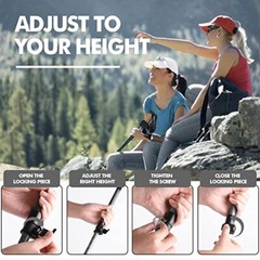 Walking Stick – Adjustable Hiking Poles 7075 Aluminum Trekking Poles with Qui…