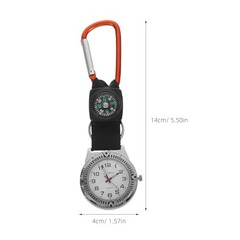Mountaineering Nurse Watch with Compass and Carabiner Durable Alloy and Canvas