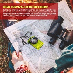 Professional Orienteering Compass for Accurate Navigation – Green/Orange