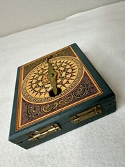 RARE Vintage Antique Solar Calendar Pocket Compass : Villa Alcor Made In Spain