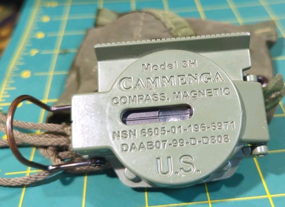 USGI Cammenga Model 3H Waterproof Lensatic Magnetic Military Compass USA