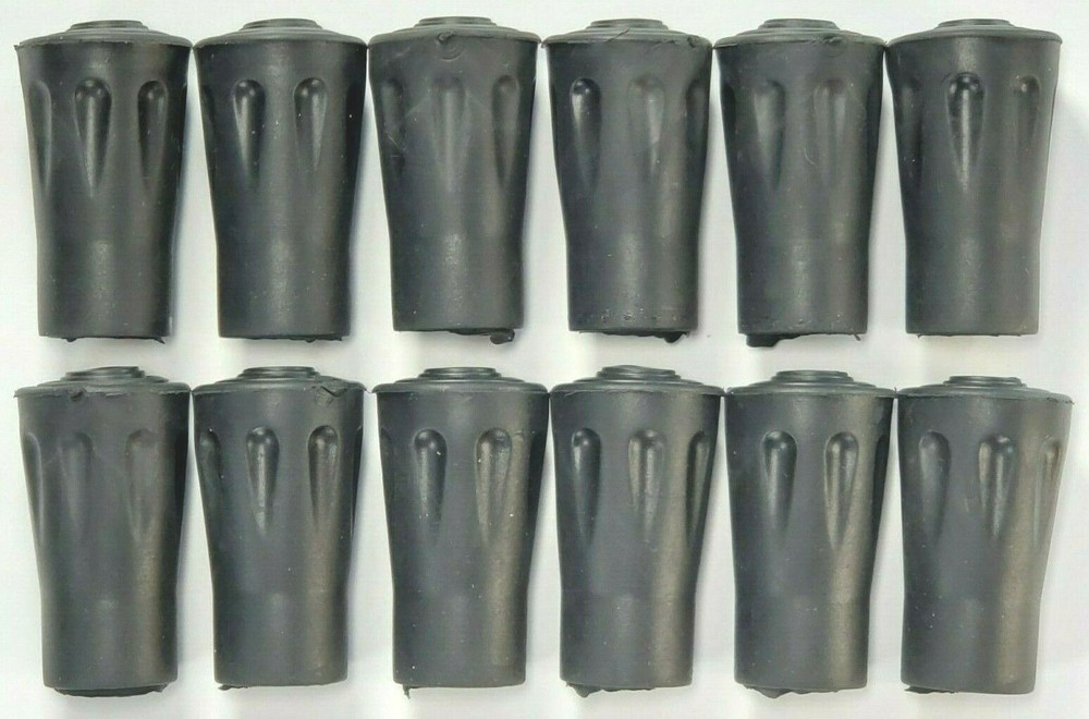 12 PCS. – Rubber Tip For Trekking Pole Heavy Duty End Cap Hammers