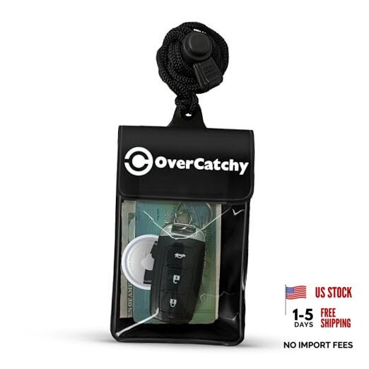 Waterproof Car Key FOB Case Floating Wallet Pouch for Remote Key ID Black